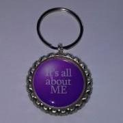 It's All About Me Bottle Cap Key Chain or Zipper Pull
